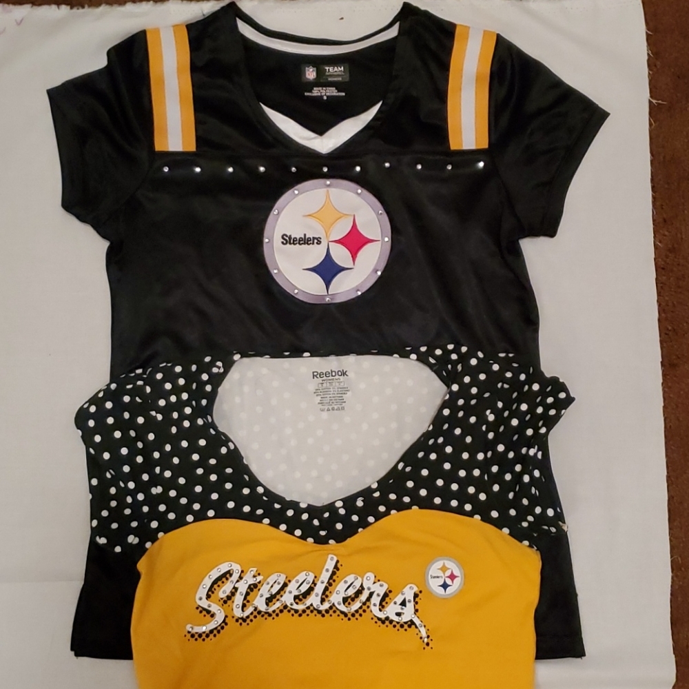 2 womens Pittsburgh Steelers shirts size small